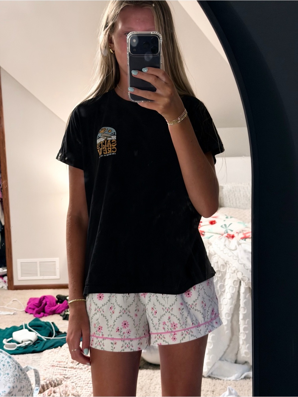 Salty Crew Black Graphic Short Sleeve Tee